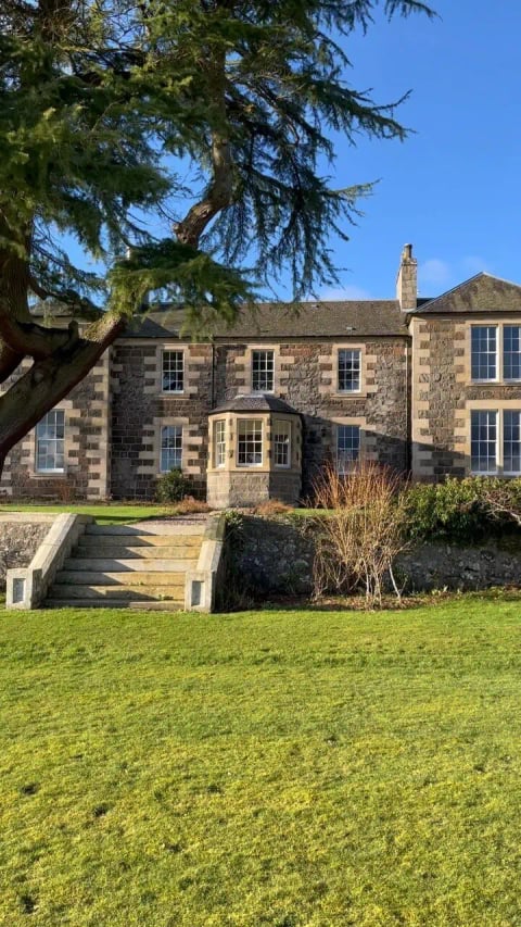 The rear of the house from the garden steps
