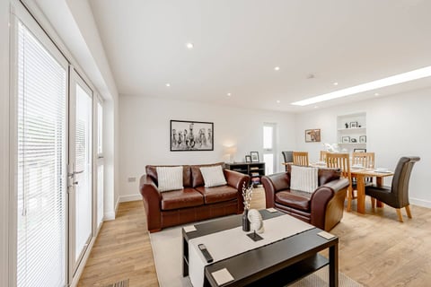 Lounge seating around the coffee table