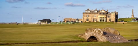 The Royal & Ancient clubhouse across the first tee