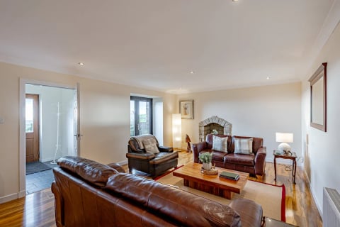 The sitting room from behind the sofas