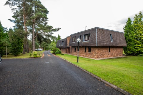 Driveway winding through the Gleneagles grounds