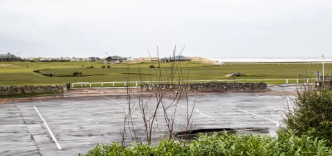 Looking across the links towards the dunes and West Sands